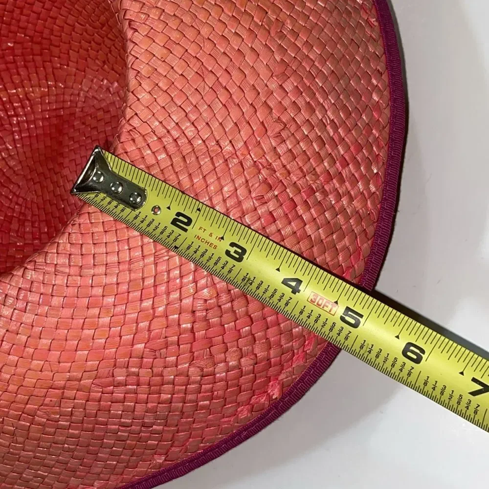 Chic Tan and Pink Wide-Brimmed Hat - Picture 10 of 16